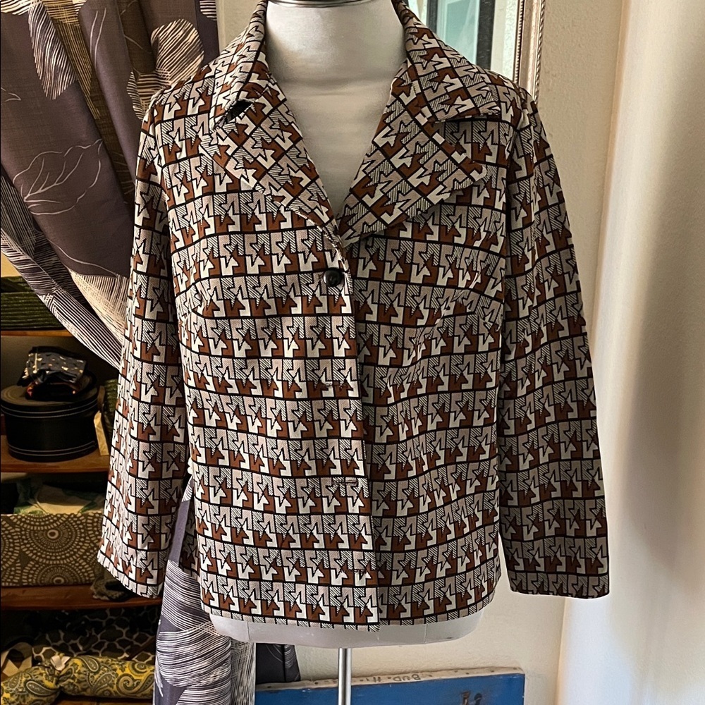 Vintage Hastings California Plaid Patterned Jacket Size 8